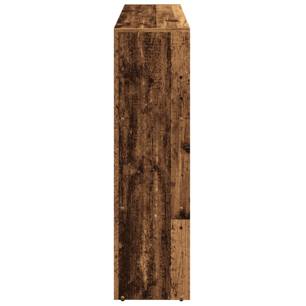 vidaXL Regał przegroda, 3 poziomy, stare drewno, 137,5x29x103,5 cm