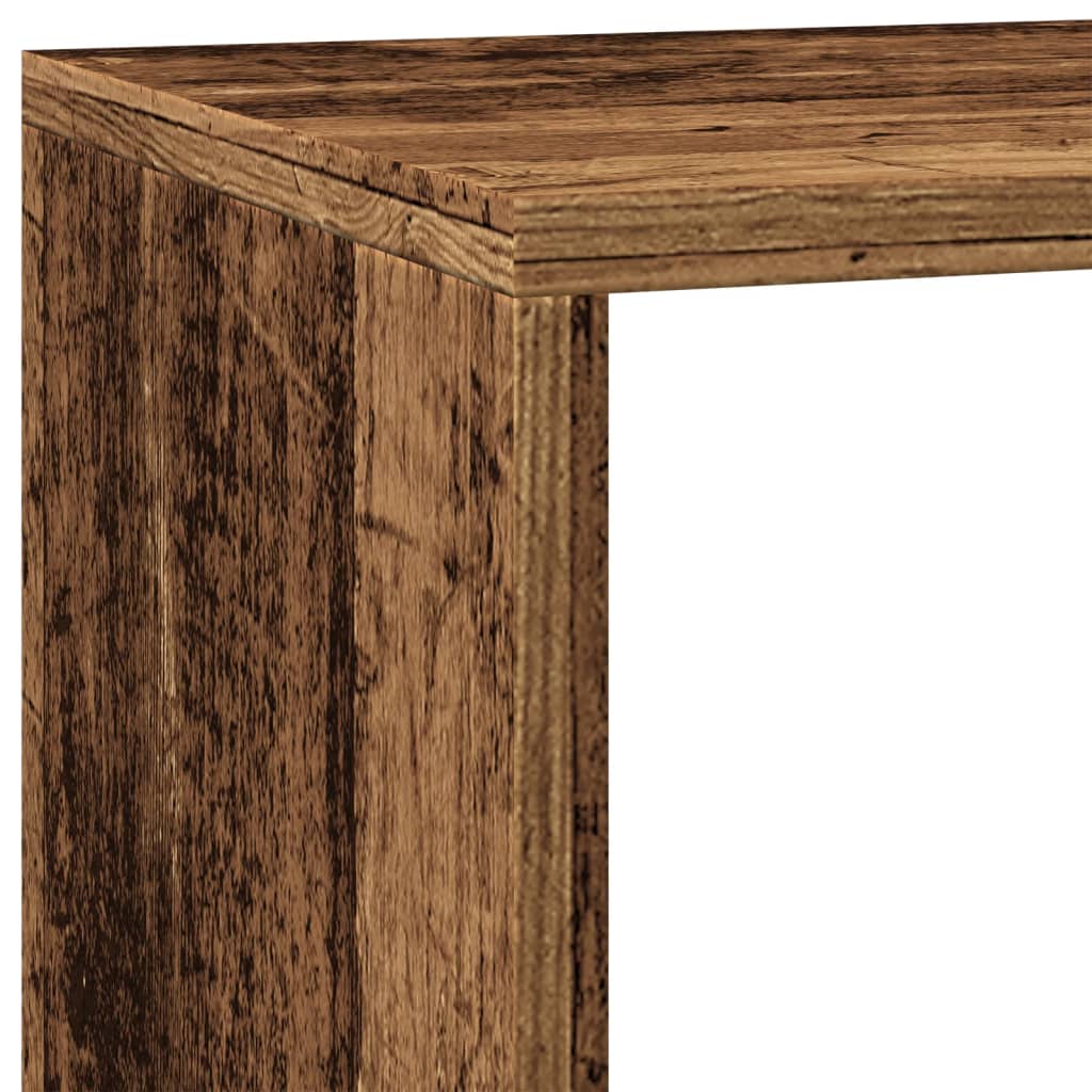 vidaXL Regał przegroda, 3 poziomy, stare drewno, 137,5x29x103,5 cm