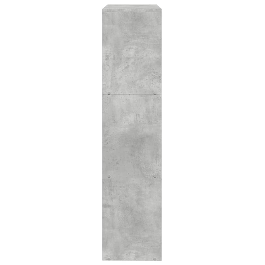 vidaXL Regał przegroda, 3 poziomy, szarość betonu, 123x29x123 cm