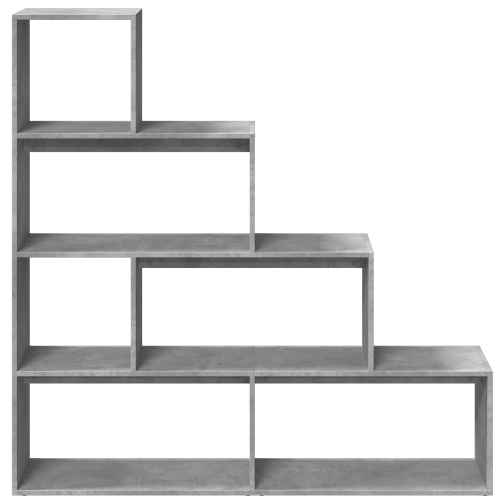 vidaXL Regał przegroda, 4 poziomy, szarość betonu, 143,5x29x143,5 cm