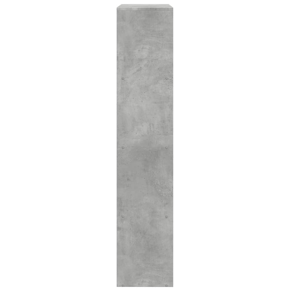 vidaXL Regał przegroda, 4 poziomy, szarość betonu, 143,5x29x143,5 cm