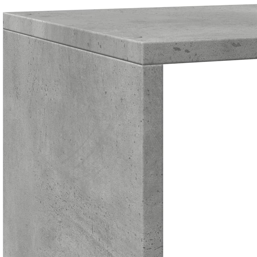 vidaXL Regał przegroda, 4 poziomy, szarość betonu, 143,5x29x143,5 cm