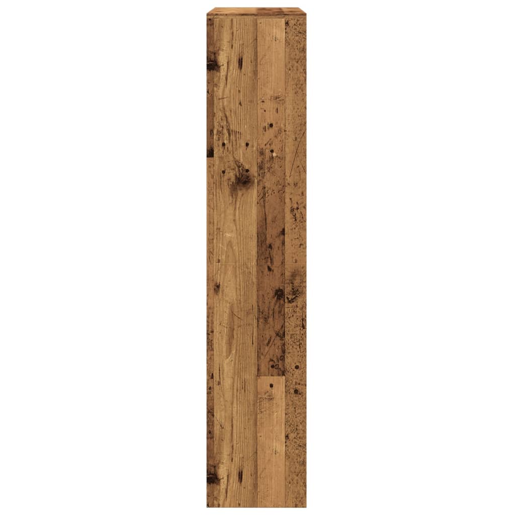 vidaXL Regał przegroda, 4 poziomy, stare drewno, 143,5x29x143,5 cm