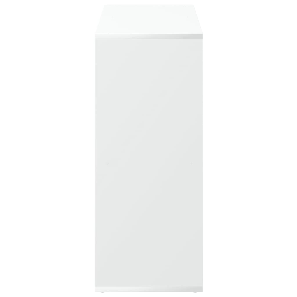 vidaXL Regał na książki z przegrodą pokojową, biały, 69,5x29x69,5 cm, drewno konstrukcyjne