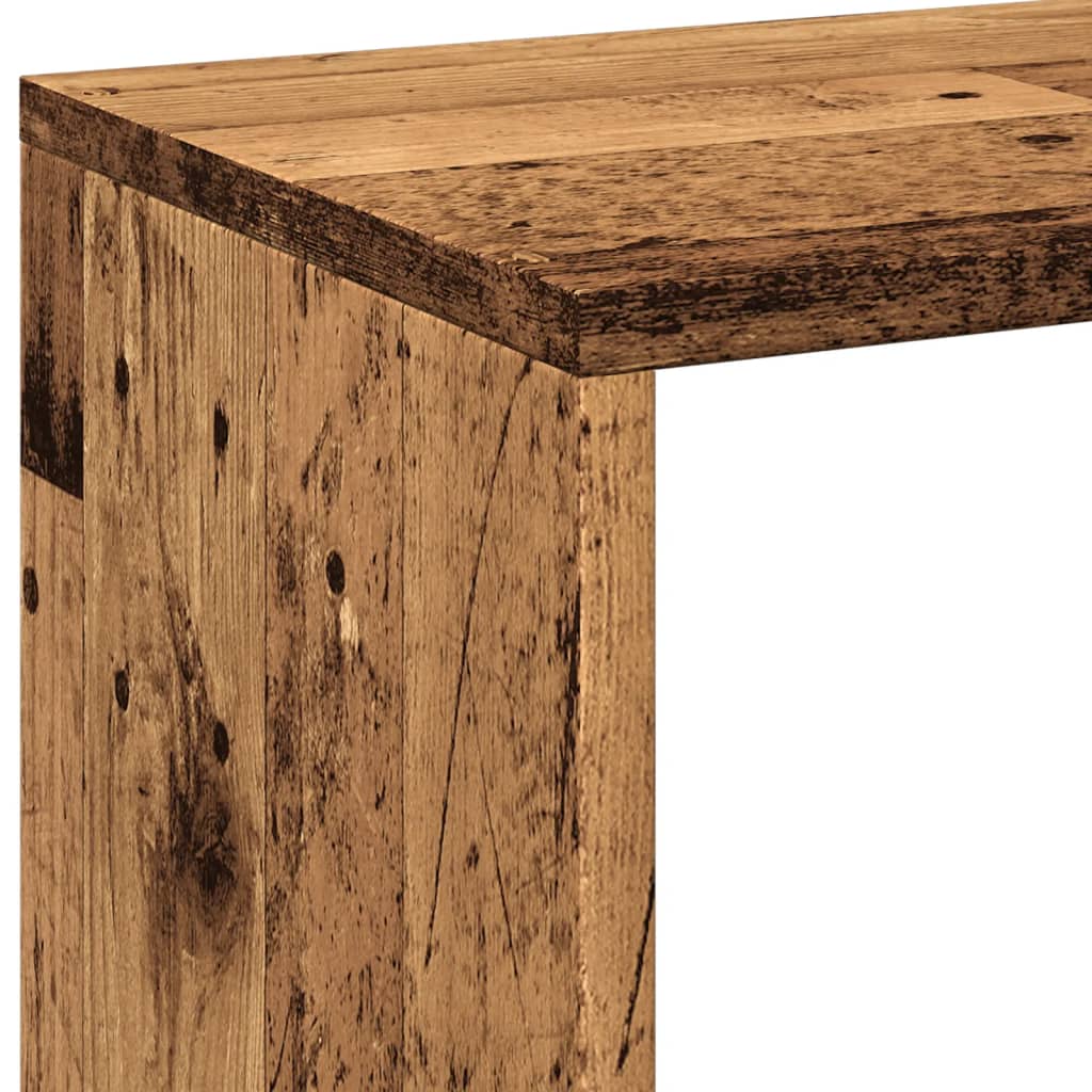 vidaXL Regał przegroda, stare drewno, 69,5x29x137,5 cm