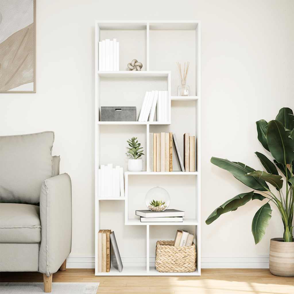 vidaXL Regał przegroda, biały, 67x25x161,5 cm, materiał drewnopochodny