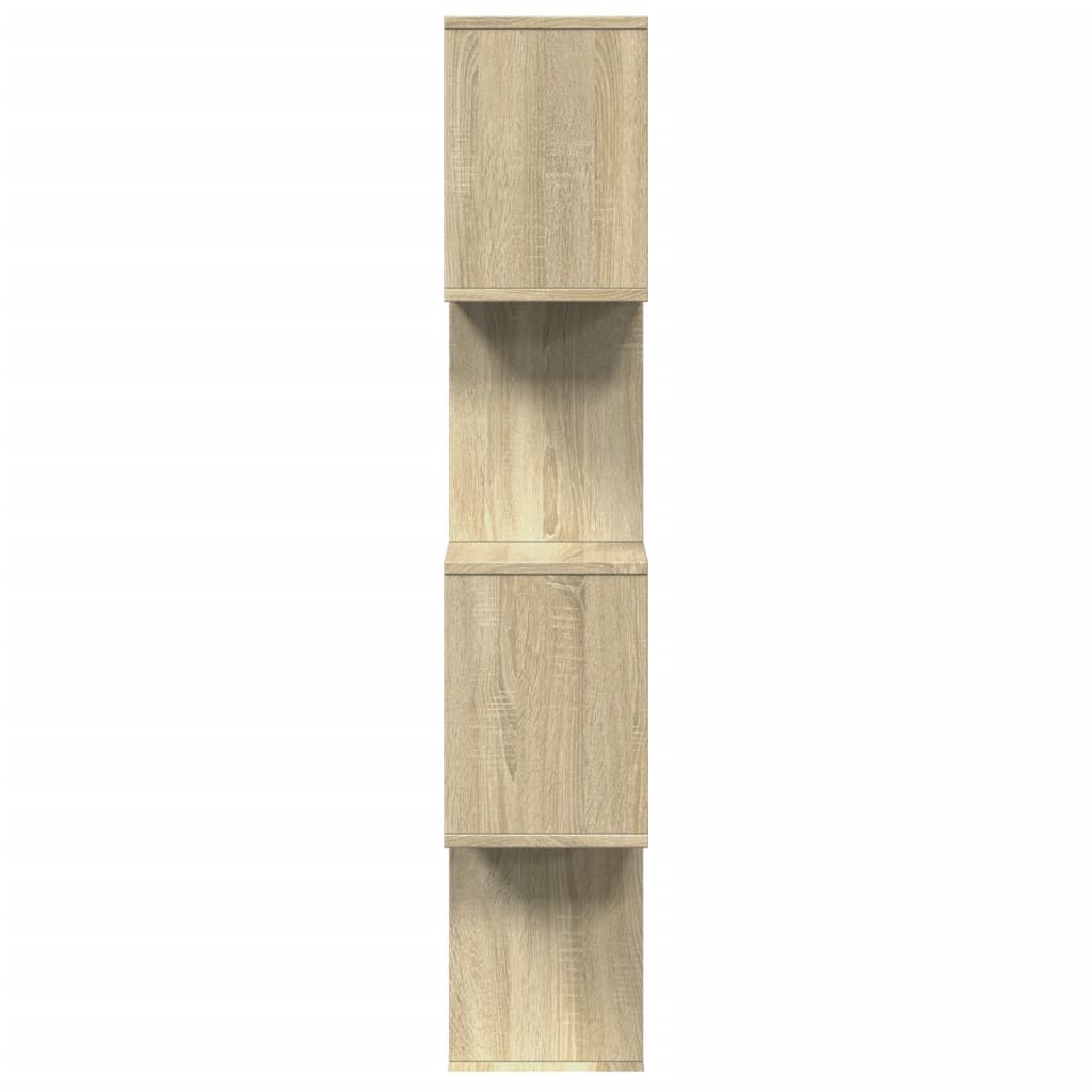 vidaXL Regał przegroda, 4 poziomy, dąb sonoma, 70x24x129 cm