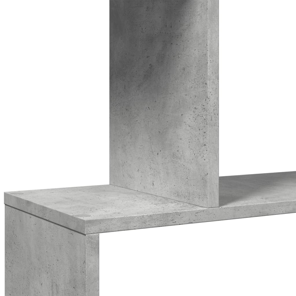 vidaXL Regał przegroda, 4 poziomy, szarość betonu, 70x24x129 cm