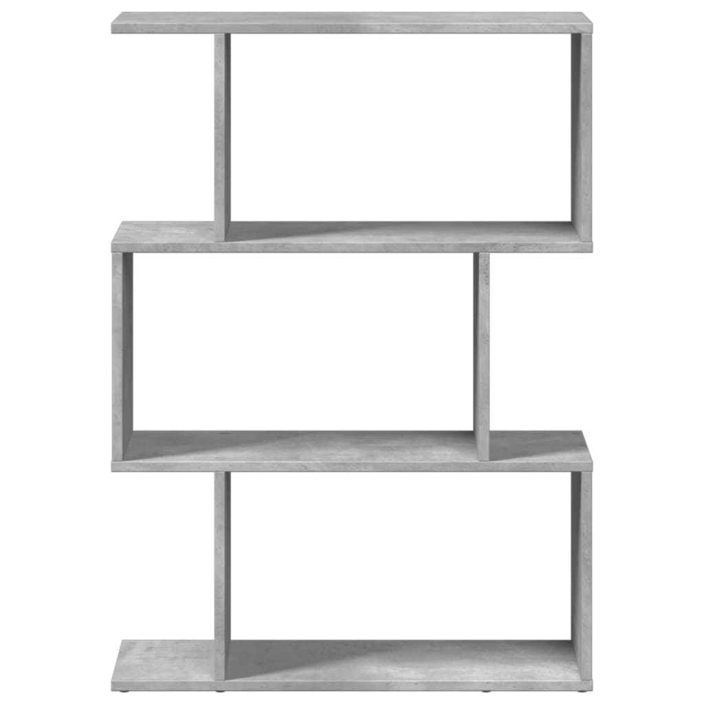 vidaXL Regał przegroda, 3 poziomy, szarość betonu, 70x24x97 cm