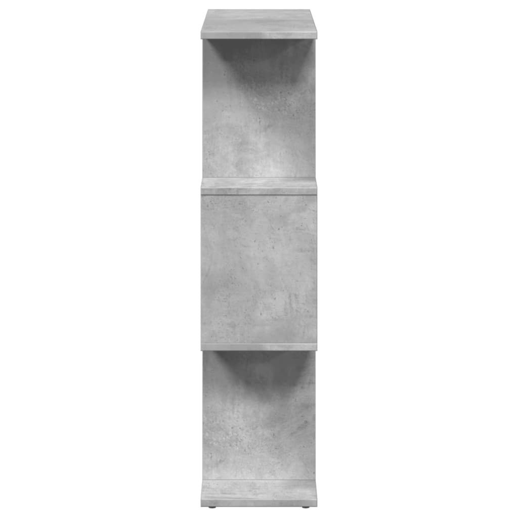 vidaXL Regał przegroda, 3 poziomy, szarość betonu, 70x24x97 cm
