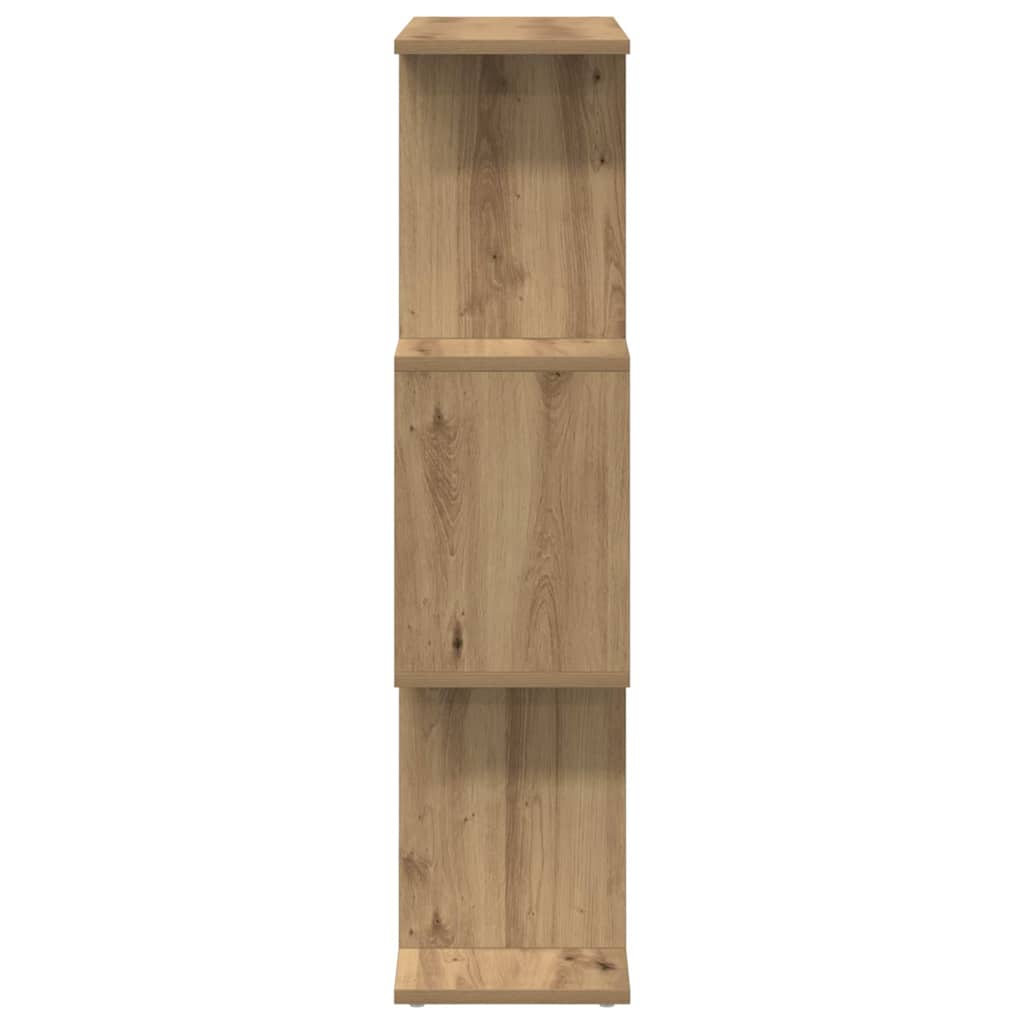 vidaXL Regał przegroda, 3 poziomy, dąb artisan, 70x24x97 cm