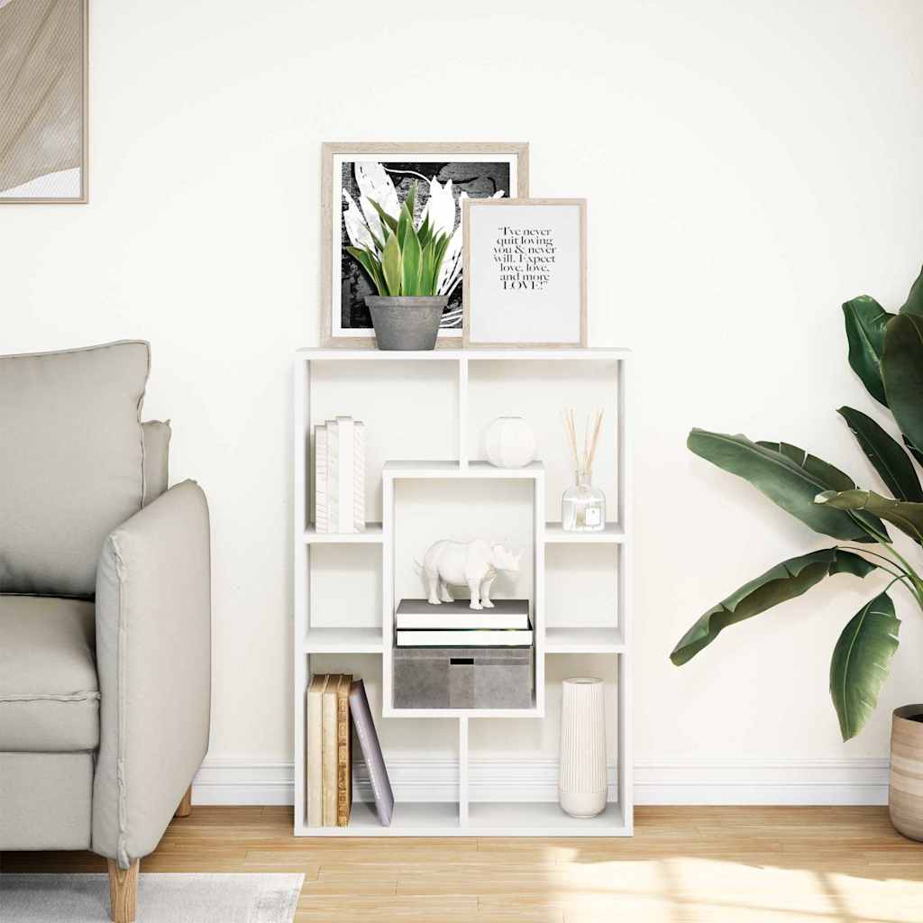 vidaXL Regał na książki biały 63x20x90 cm Drewno konstrukcyjne