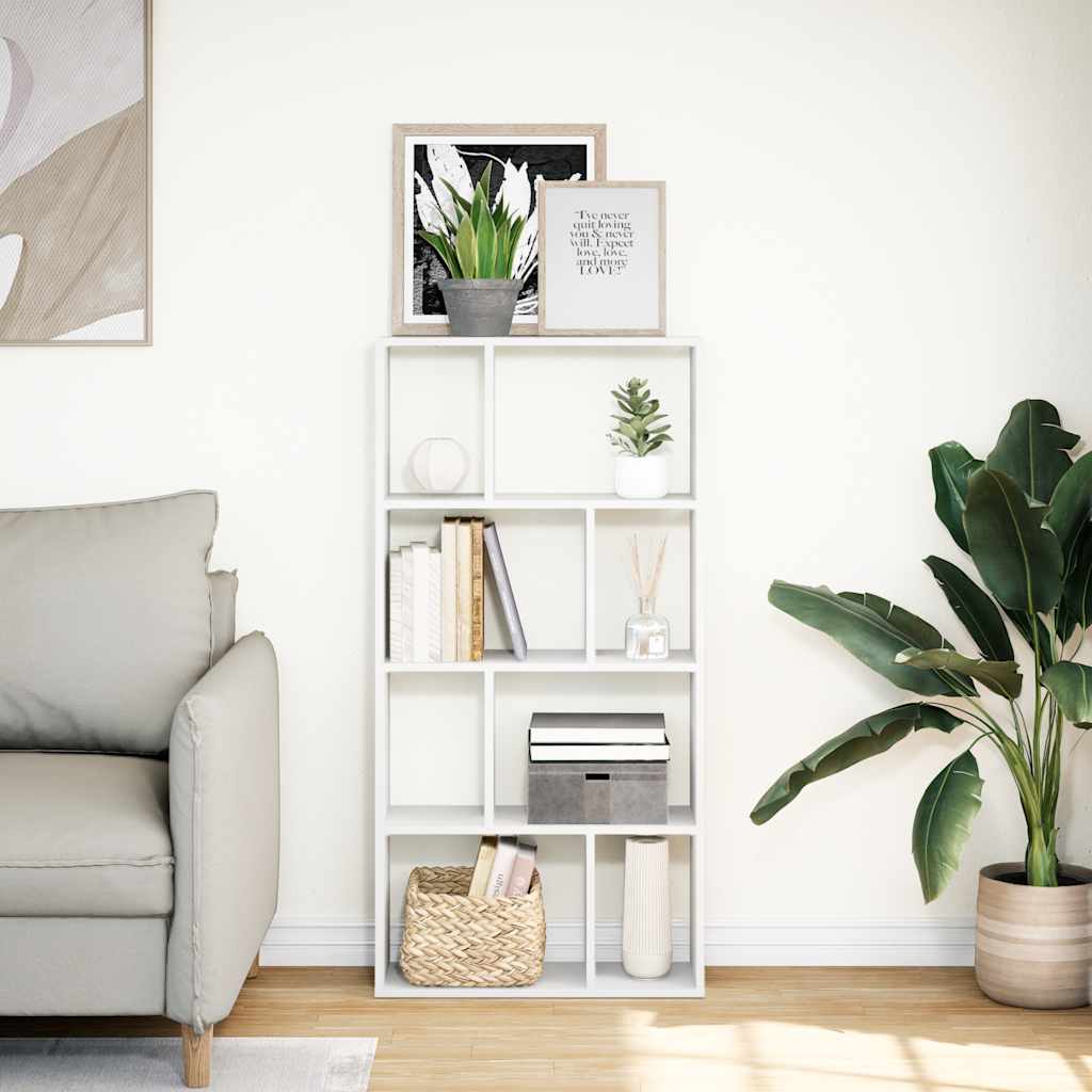 vidaXL Regał na książki biały 60x20x120,5 cm Drewno konstrukcyjne