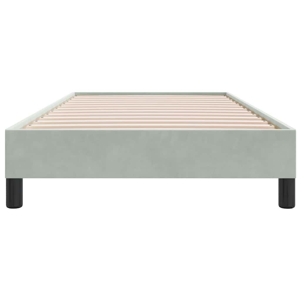 vidaXL Rama łóżka bez materaca, jasnoszara, 80x210 cm, aksamitna