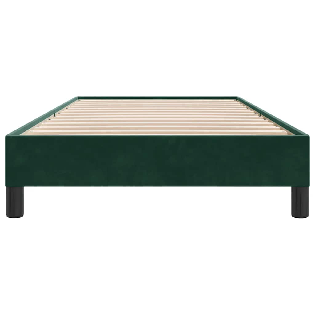 vidaXL Rama łóżka bez materaca, ciemnozielone, 80x210 cm, aksamitne