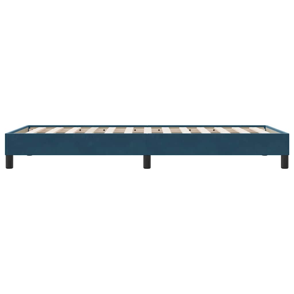 vidaXL Rama łóżka bez materaca, ciemnoniebieska, 80x210 cm, aksamitna