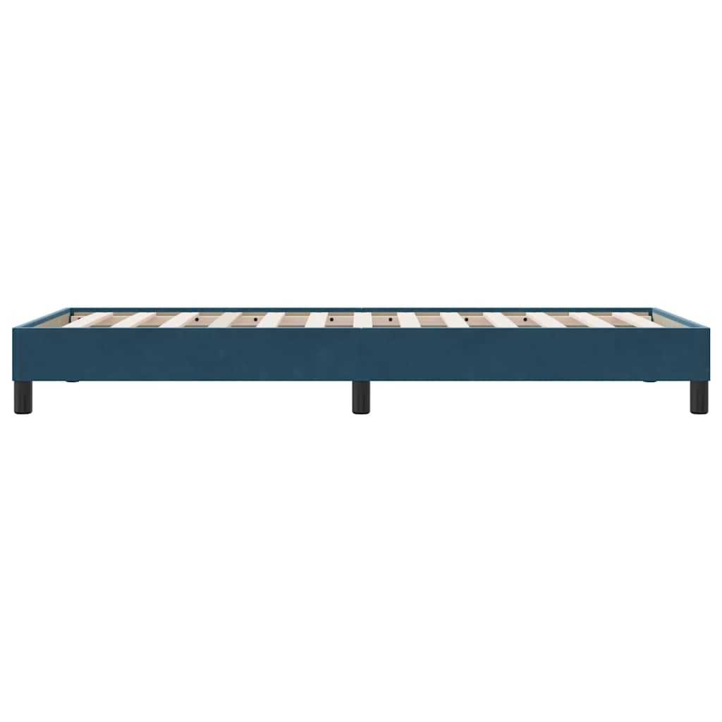 vidaXL Rama łóżka bez materaca, ciemnoniebieska, 90x210 cm, aksamitna