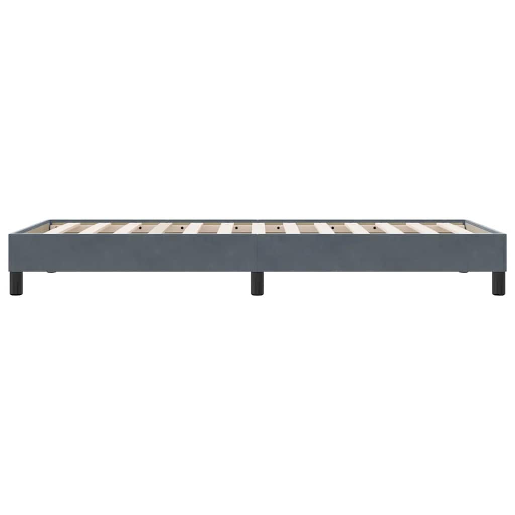 vidaXL Rama łóżka bez materaca, ciemnoszara, 100x210 cm, aksamitna