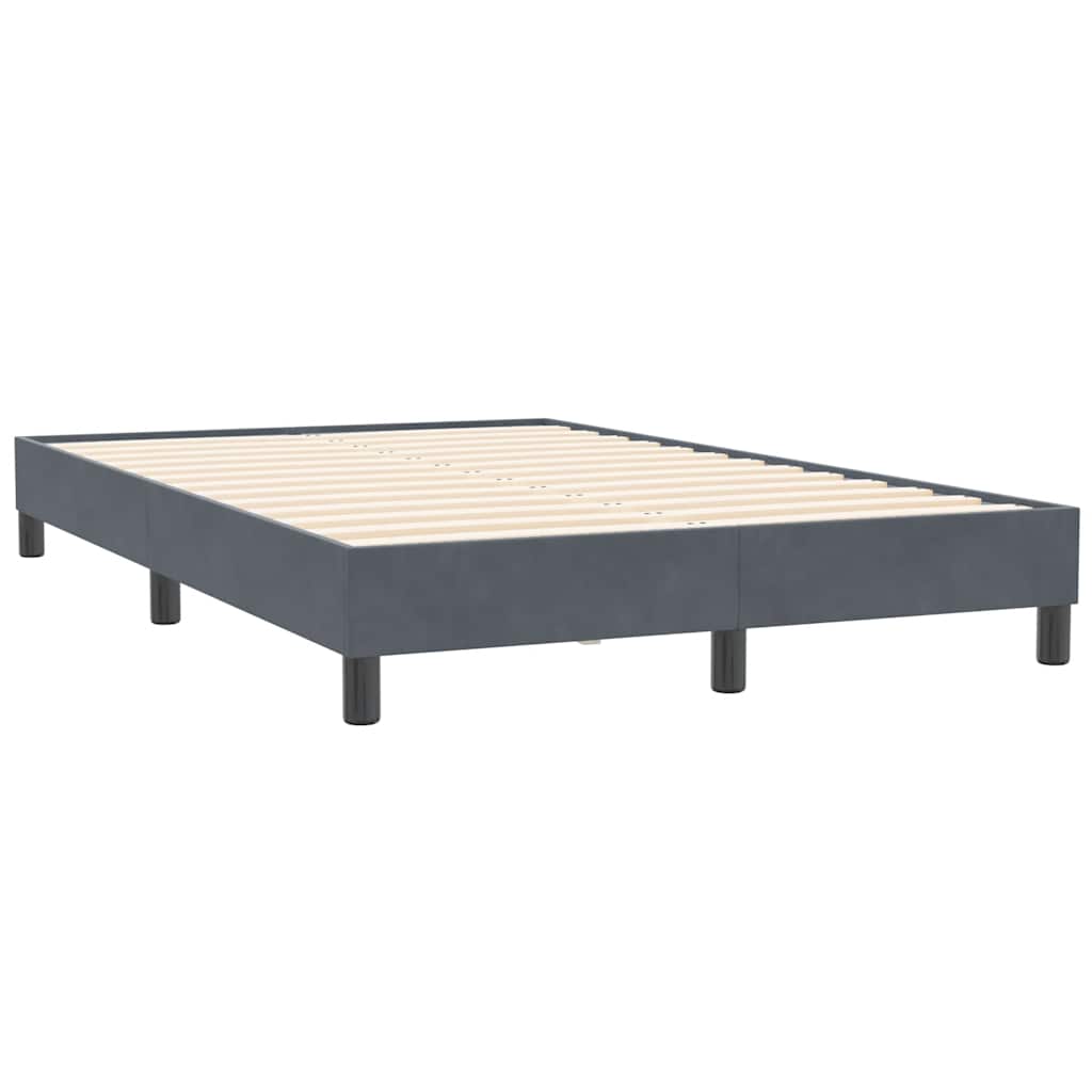 vidaXL Rama łóżka bez materaca Ciemnoszara 120x210 cm Aksamit