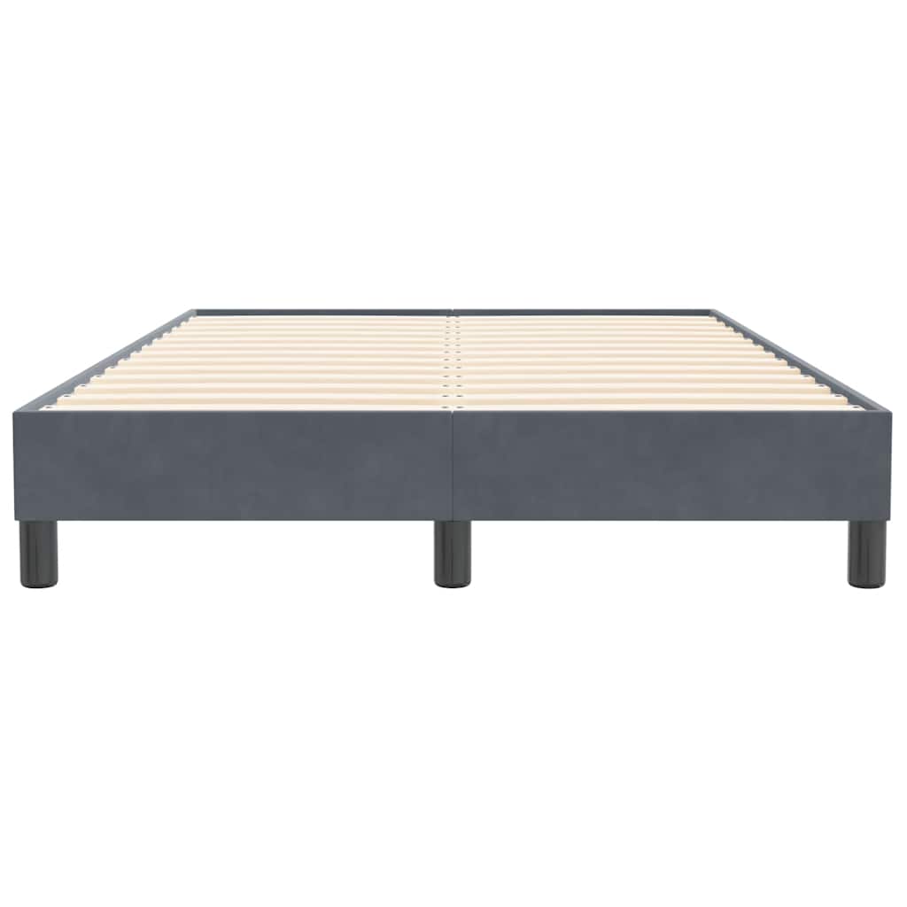 vidaXL Rama łóżka bez materaca Ciemnoszara 120x210 cm Aksamit