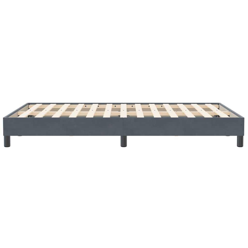 vidaXL Rama łóżka bez materaca Ciemnoszara 120x210 cm Aksamit