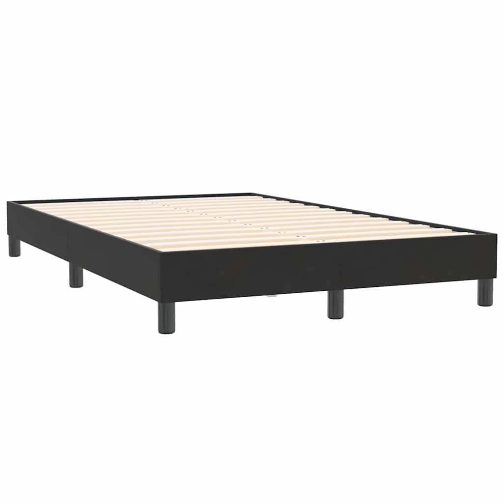 vidaXL Rama łóżka bez materaca Czarna 120x210 cm Aksamit