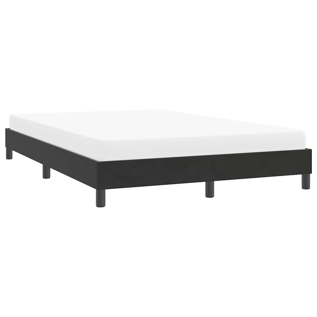 vidaXL Rama łóżka bez materaca Czarna 140x210 cm Aksamit
