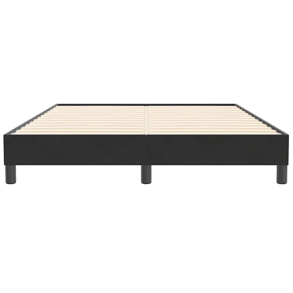 vidaXL Rama łóżka bez materaca Czarna 140x210 cm Aksamit