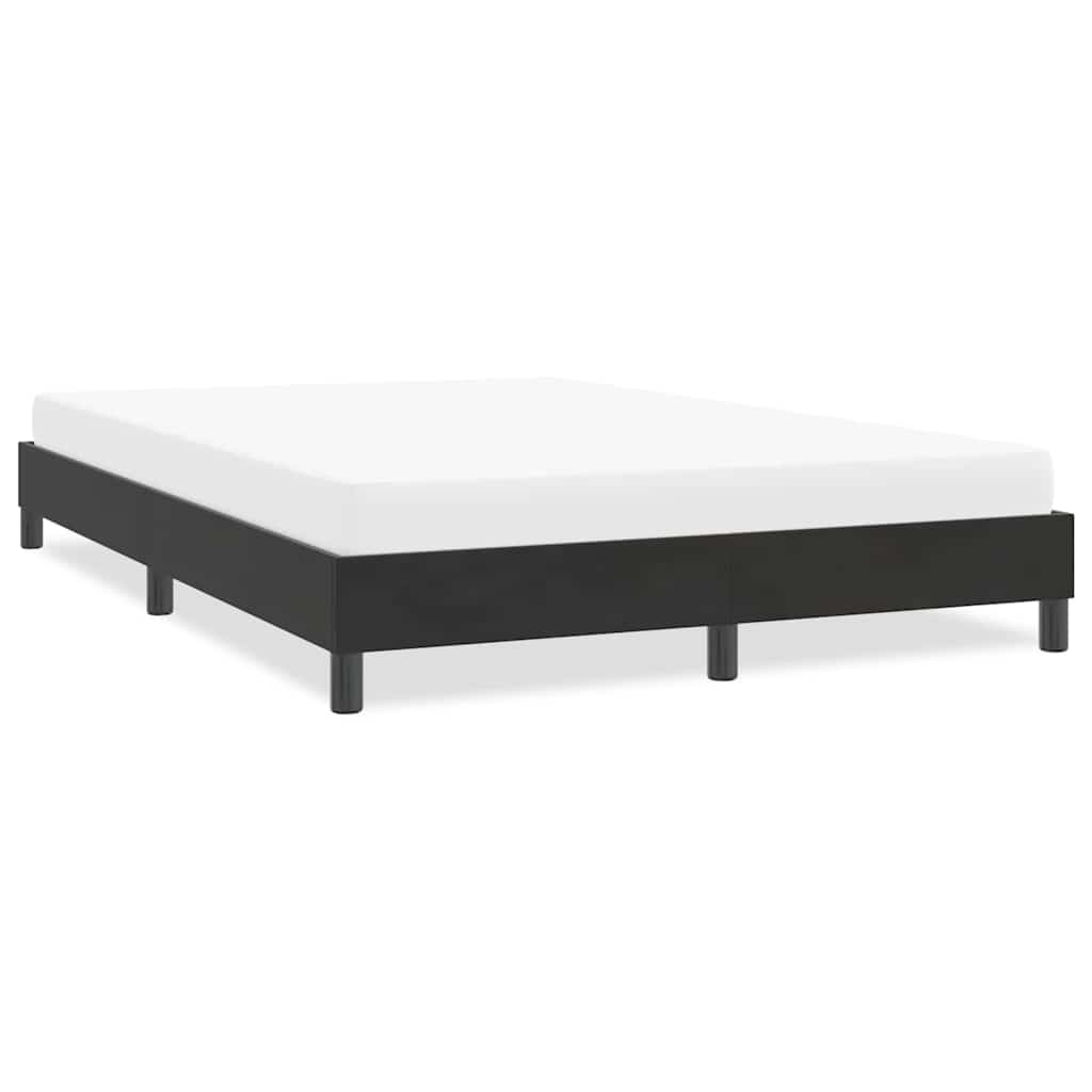 vidaXL Rama łóżka bez materaca Czarna 140x210 cm Aksamit