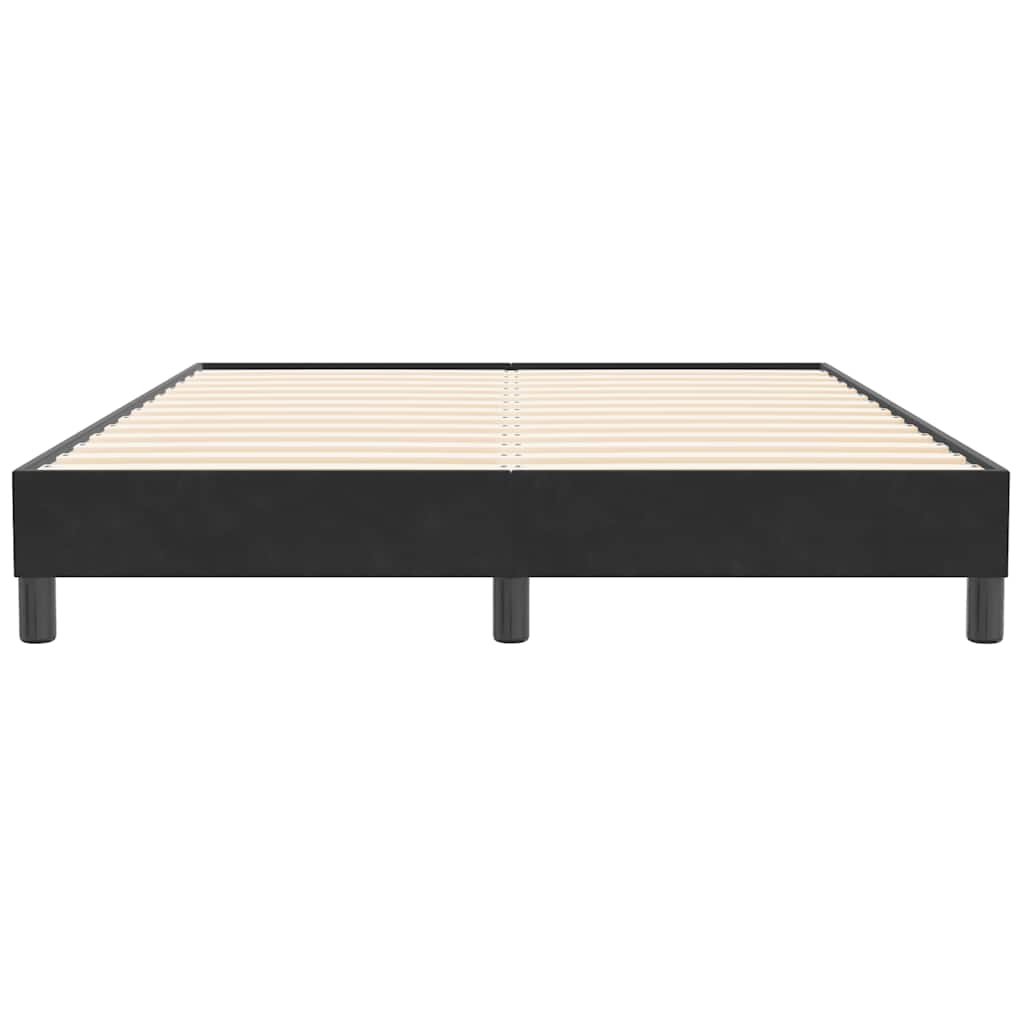 vidaXL Rama łóżka bez materaca Czarna 160x210 cm Aksamit
