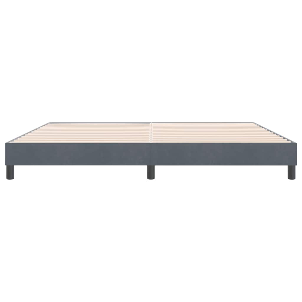 vidaXL Rama łóżka bez materaca Ciemnoszara 180x210 cm Aksamit