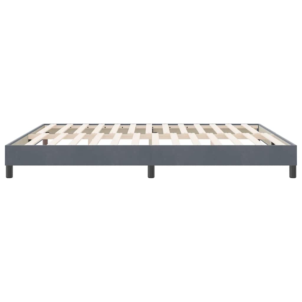 vidaXL Rama łóżka bez materaca Ciemnoszara 180x210 cm Aksamit