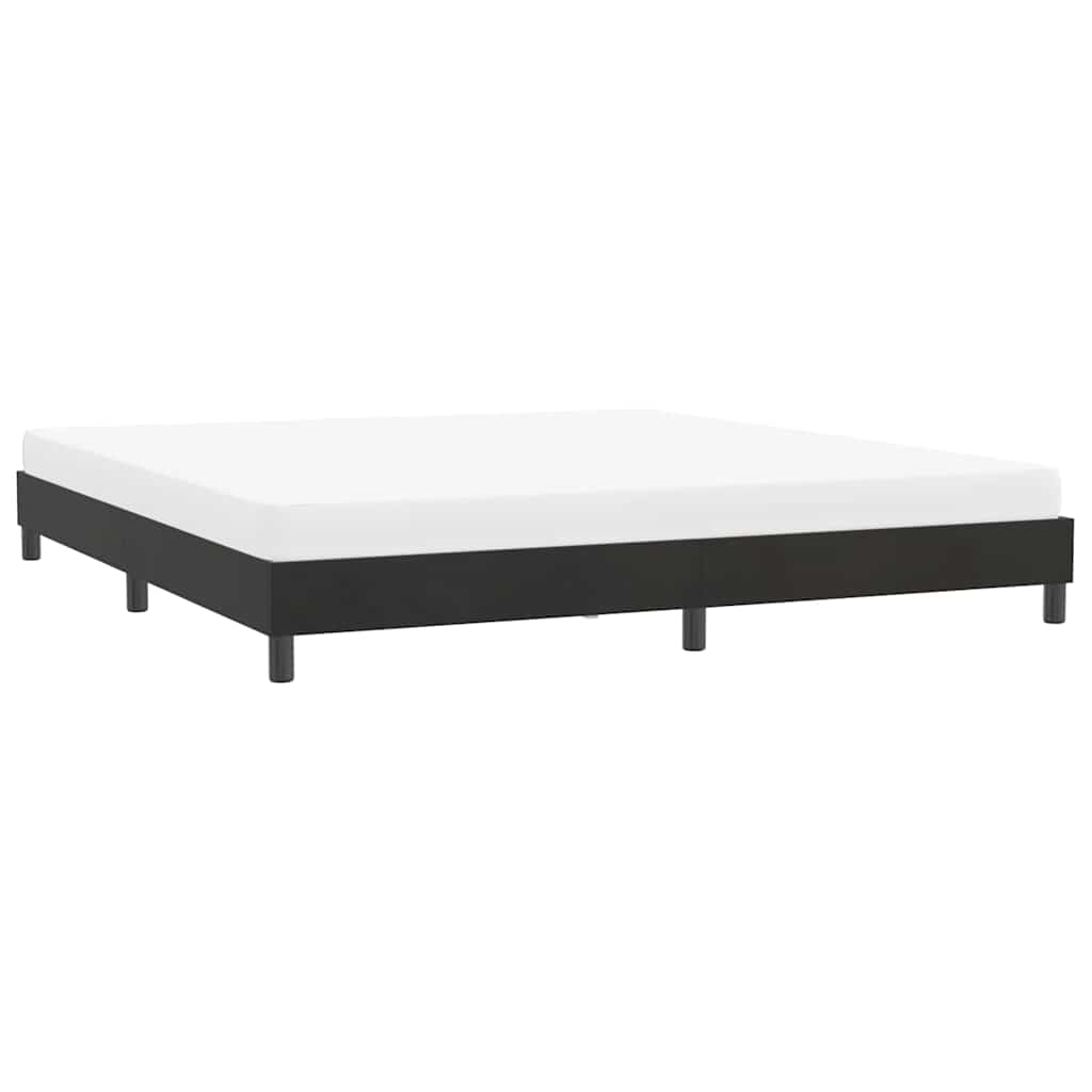 vidaXL Rama łóżka bez materaca Czarna 180x210 cm Aksamit