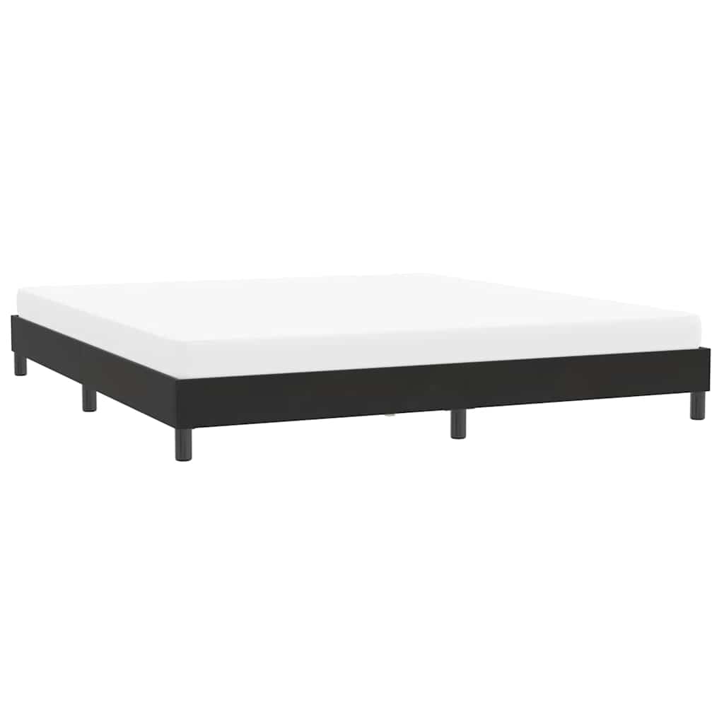 vidaXL Rama łóżka bez materaca Czarna 200x210 cm Aksamit