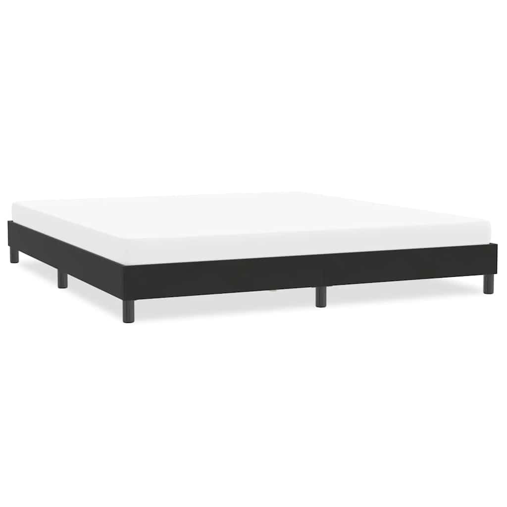 vidaXL Rama łóżka bez materaca Czarna 200x210 cm Aksamit