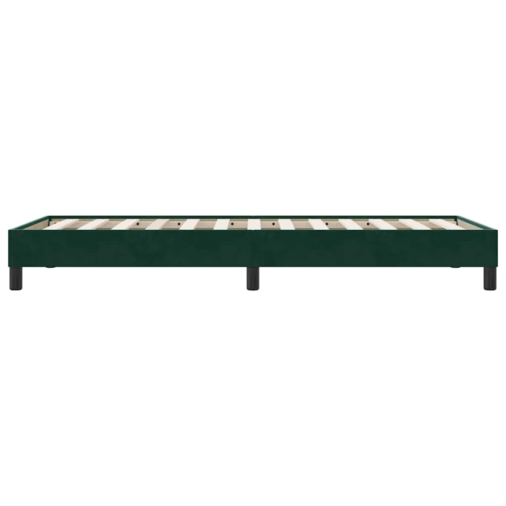 vidaXL Rama łóżka bez materaca, ciemnozielone, 80x220 cm, aksamitne