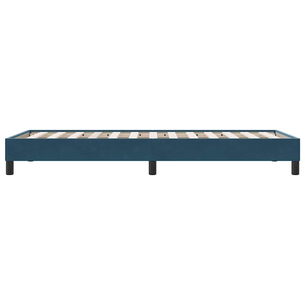 vidaXL Rama łóżka bez materaca, ciemnoniebieska, 80x220 cm, aksamitna