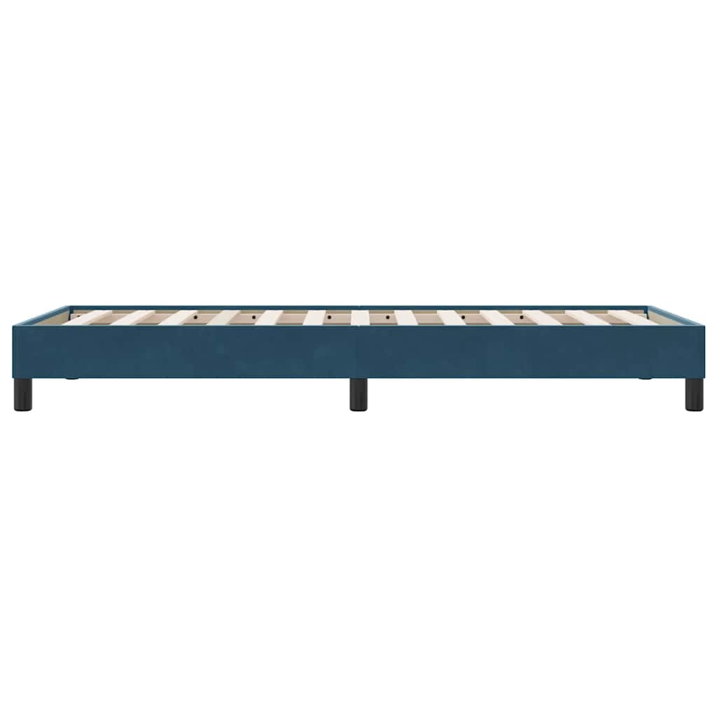 vidaXL Rama łóżka bez materaca, ciemnoniebieska, 90x220 cm, aksamitna