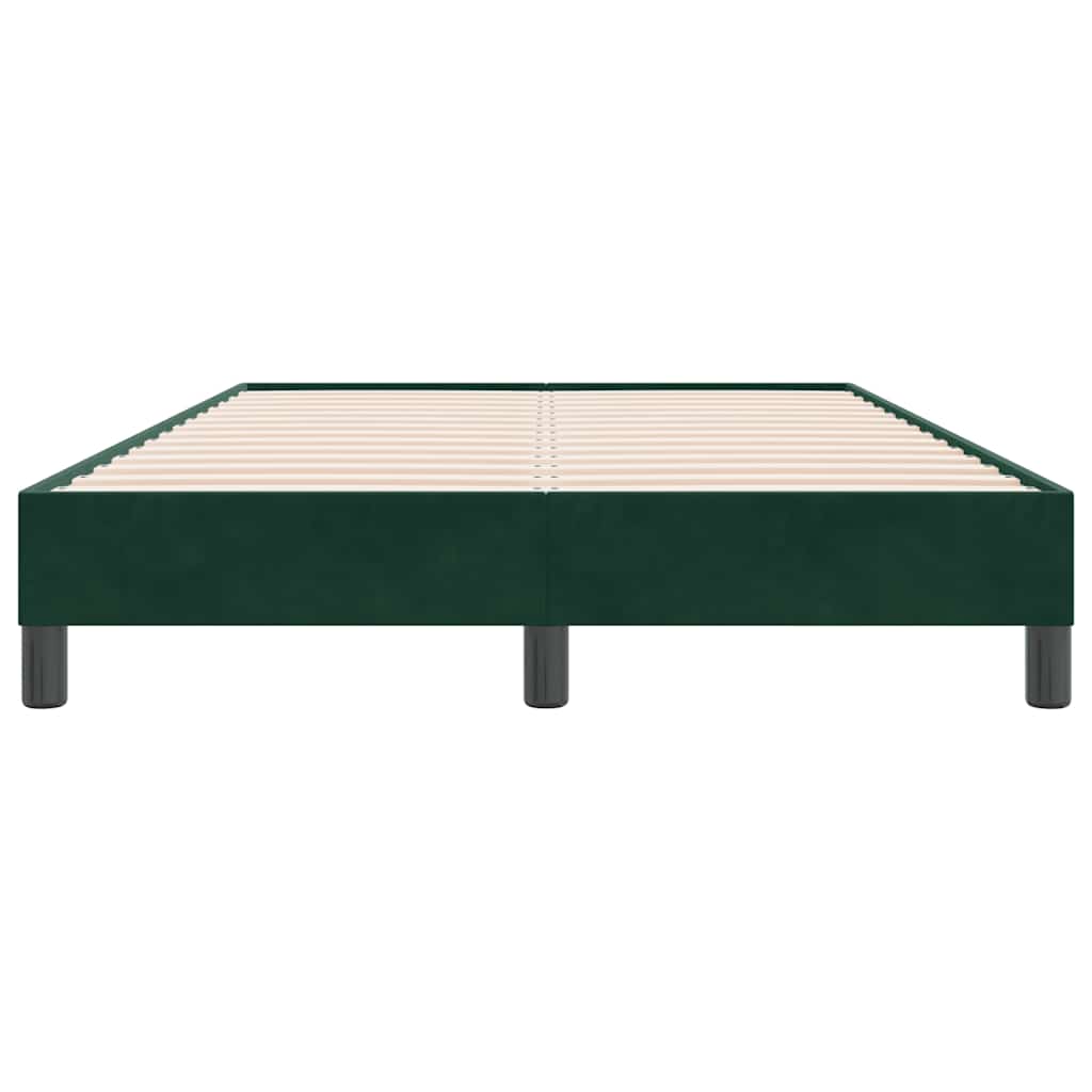 vidaXL Rama łóżka bez materaca, ciemnozielone,120x220 cm, aksamitne