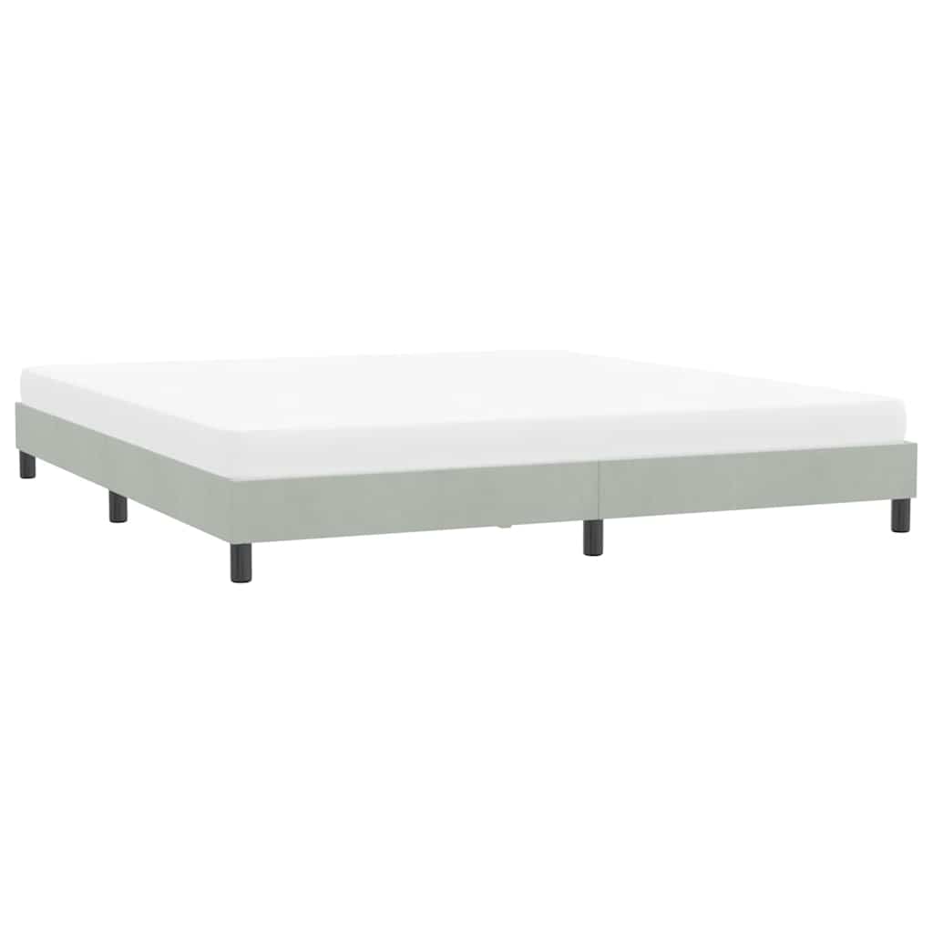 vidaXL Rama łóżka bez materaca Jasnoszara 180x220 cm Aksamit