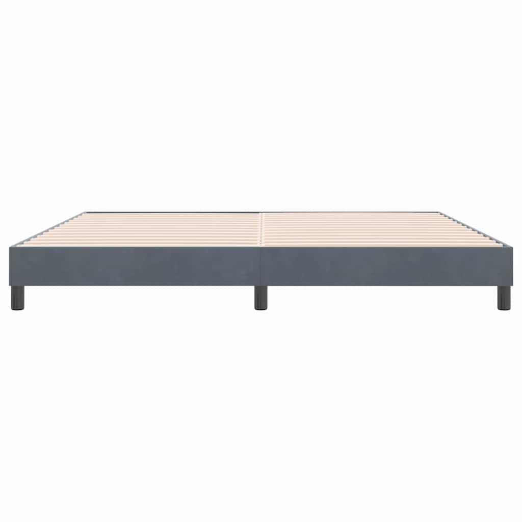 vidaXL Rama łóżka bez materaca Ciemnoszara 180x220 cm Aksamit