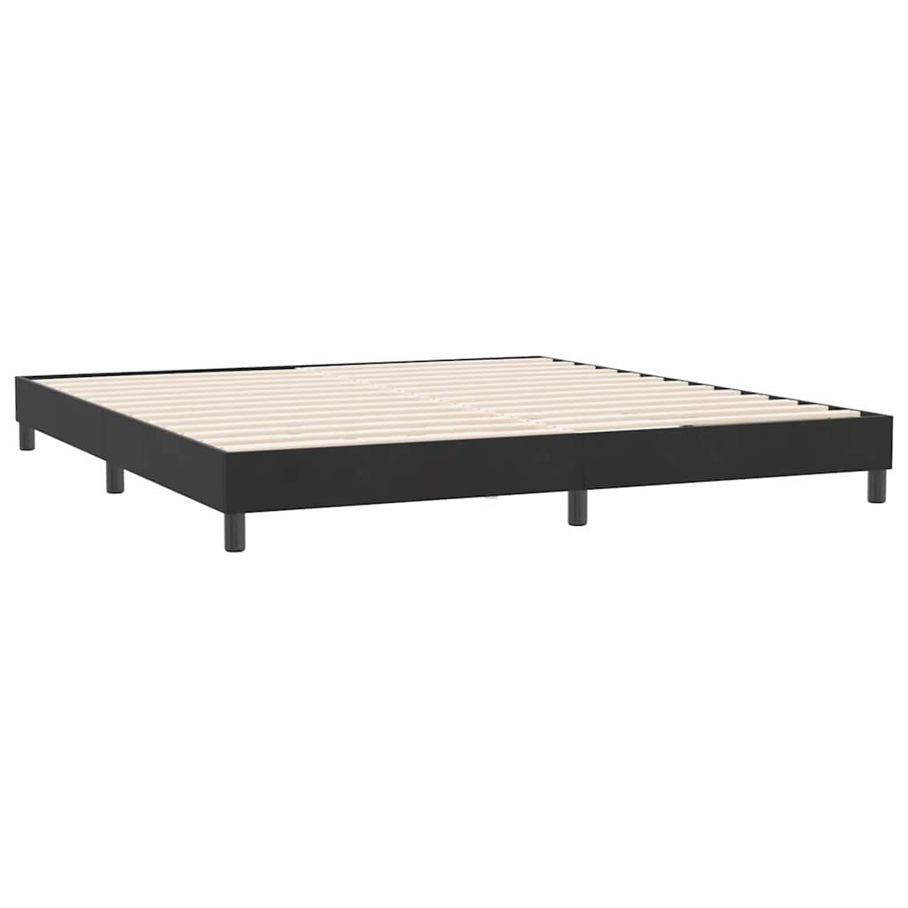 vidaXL Rama łóżka bez materaca Czarna 180x220 cm Aksamit