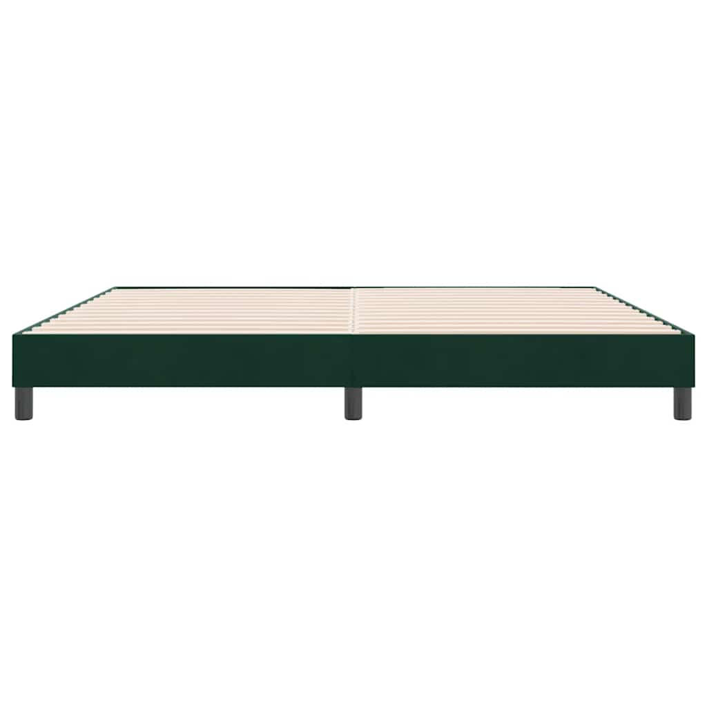 vidaXL Rama łóżka bez materaca Ciemnozielona 180x220 cm Aksamit