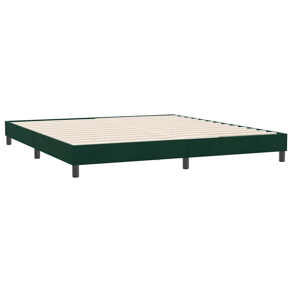 vidaXL Rama łóżka bez materaca Ciemnozielona 180x220 cm Aksamit