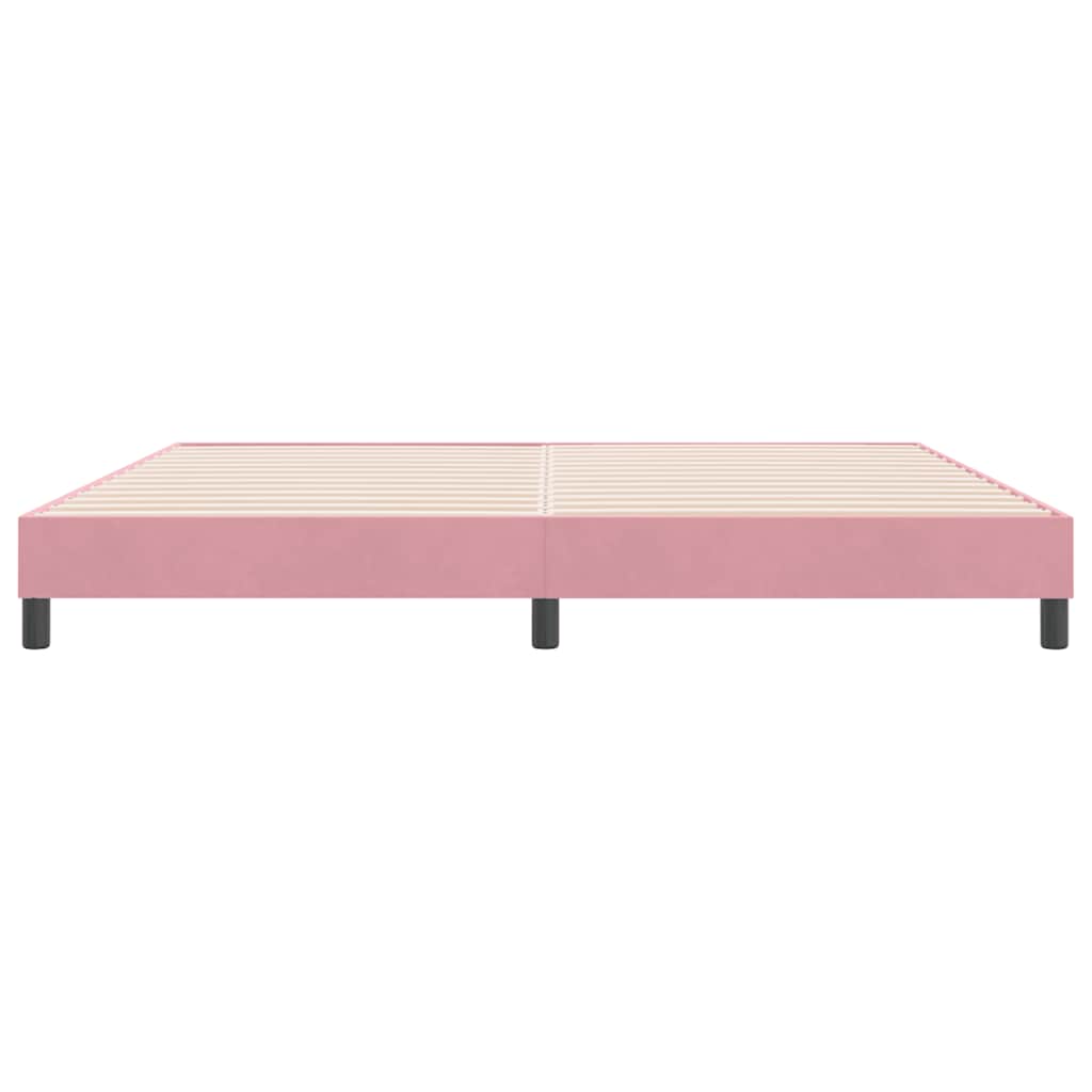 vidaXL Rama łóżka bez materaca Różowa 180x220 cm Aksamit