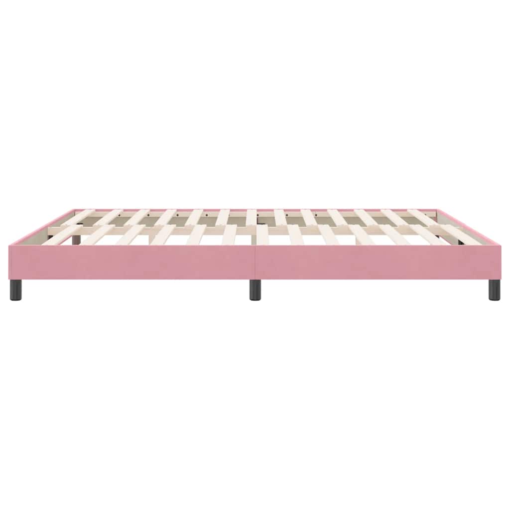vidaXL Rama łóżka bez materaca Różowa 180x220 cm Aksamit