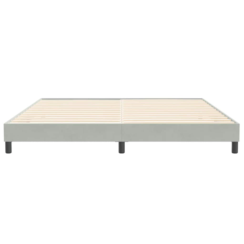 vidaXL Rama łóżka bez materaca Jasnoszara 200x220 cm Aksamit