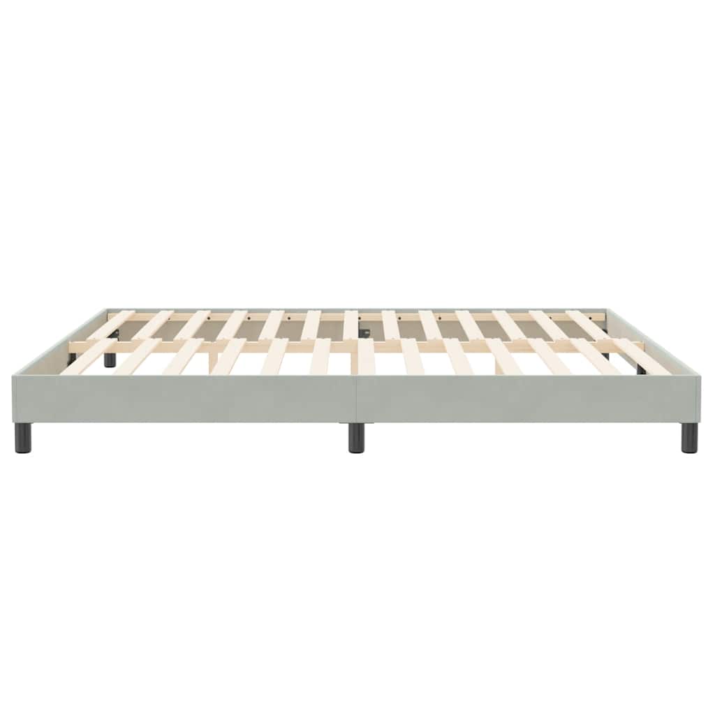 vidaXL Rama łóżka bez materaca Jasnoszara 200x220 cm Aksamit