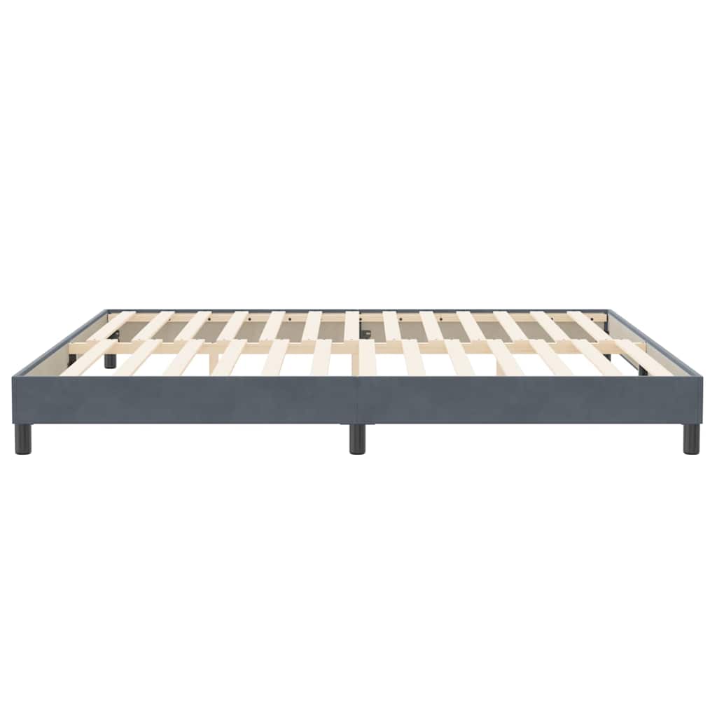 vidaXL Rama łóżka bez materaca Ciemnoszara 200x220 cm Aksamit