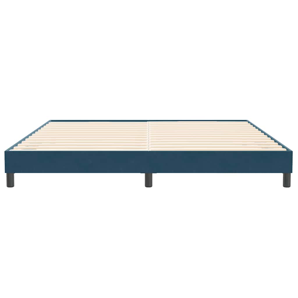 vidaXL Rama łóżka bez materaca Ciemnoniebieska 200x220 cm Aksamit